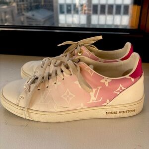 Louis Vuitton Women's Pink and Cream Sneakers